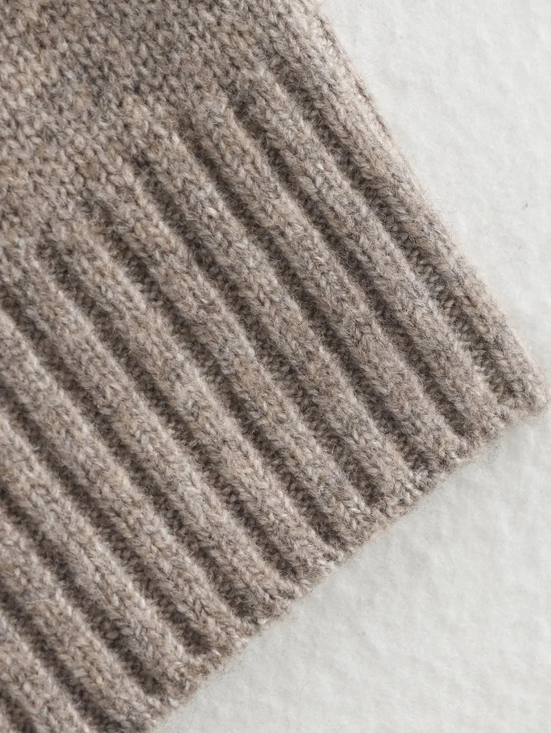 MUJER Cape Cropped Cardigan for Women Knitted Short Sweaters Cardigans Women Fashion Button Knitwear Women Cloak Women's Sweater