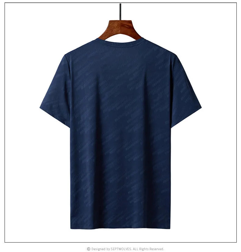 Men's Quick Dry Ice Silk T-Shirts Short Sleeve Breathable Workout Shirts Sweat Absorbing Athletic Top Gym Casual Wear 4 Colors