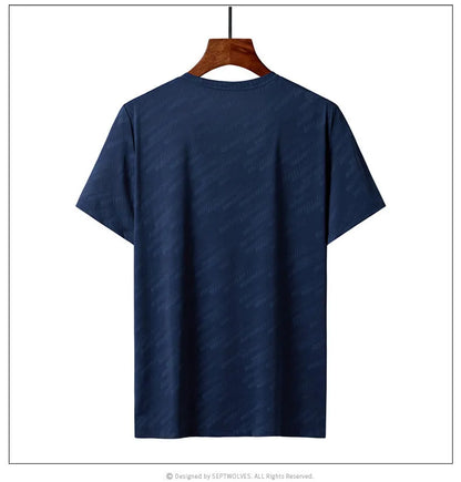 Men's Quick Dry Ice Silk T-Shirts Short Sleeve Breathable Workout Shirts Sweat Absorbing Athletic Top Gym Casual Wear 4 Colors