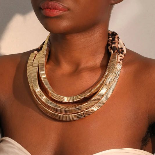 Statement Vintage Leopard Chains Necklace Women Girl Trendy Vintage Wedding Party Jewelry