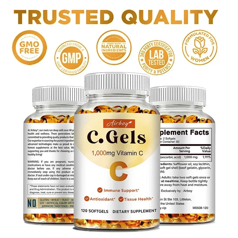 Vitamin C Softgels - Improve Immunity, Promote Nutrient Absorption, Anti-oxidation