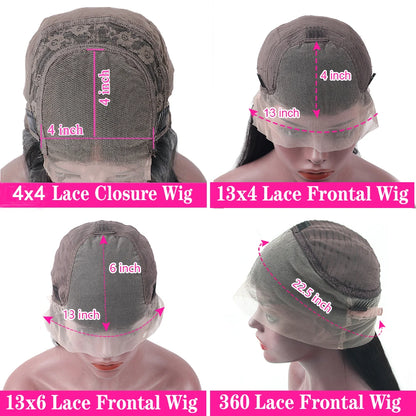 Kinky Straight 13x4 Lace Front Wigs Human Hair For Women Brazilian 4x4 Transparent Lace Closure Wigs Yaki Human Hair Wigs