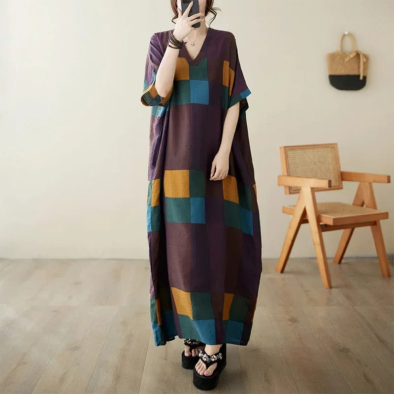 Summer Dress for Women Clothing Long Dress Fashion Clothes Cotton Vintage Harajuku Elegant Streetwear Maxi Beach Dresses L One Size