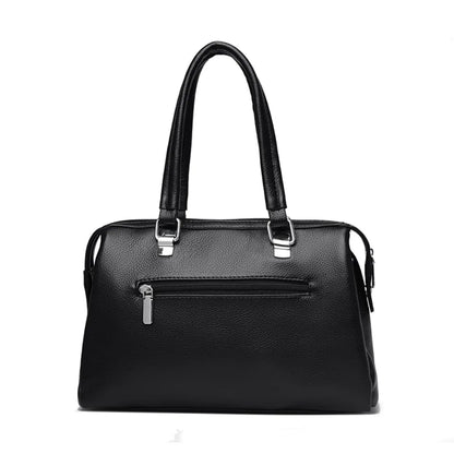 Two Pockets Genuine Brand High Quality Leather Casual Tote Luxury Handbags Women Bags Designer Shoulder Hand Bags for Women Sac
