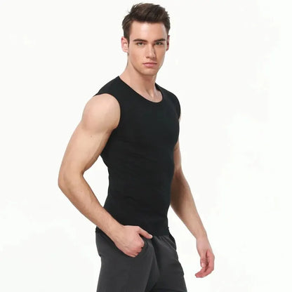 3/1 Pack Men's Cotton Sleeveless Vest Young Men's Wide Shoulder Sports Fitness Slim Top Solid Color Joker Tight Vest Parent-chil 03heise