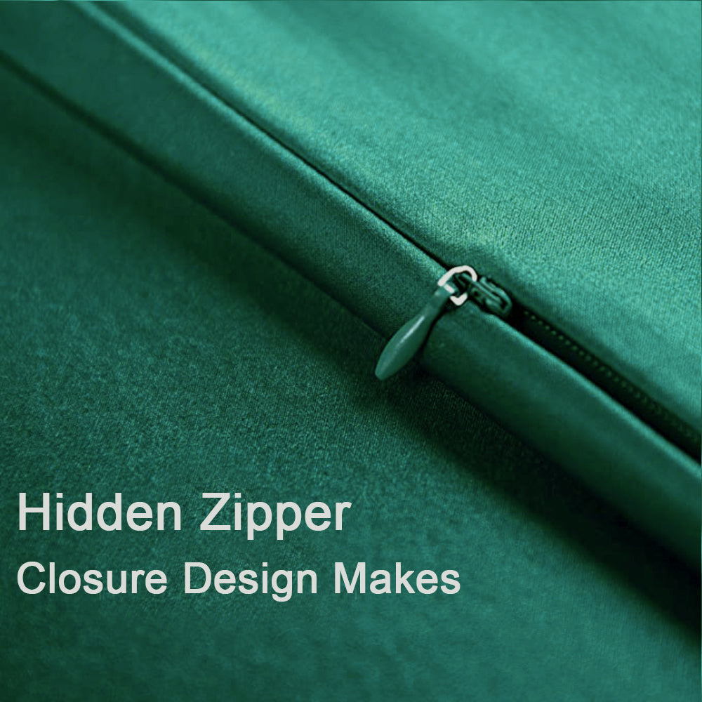 Zipper Natural Silk Pillowcase Matched Sleep Mask Hair Scrunchie Gift Set Both Sides 100% Mulberry Silk for Healthy&Good Sleep Badiee Stylez