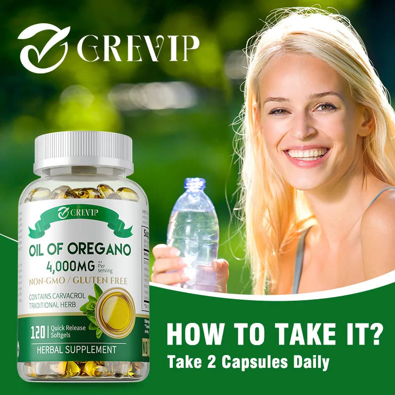 Organic Oregano Oil Capsules - with Black Seed Oil,Promotes Intestinal Digestion, Detoxification, Anti-oxidation