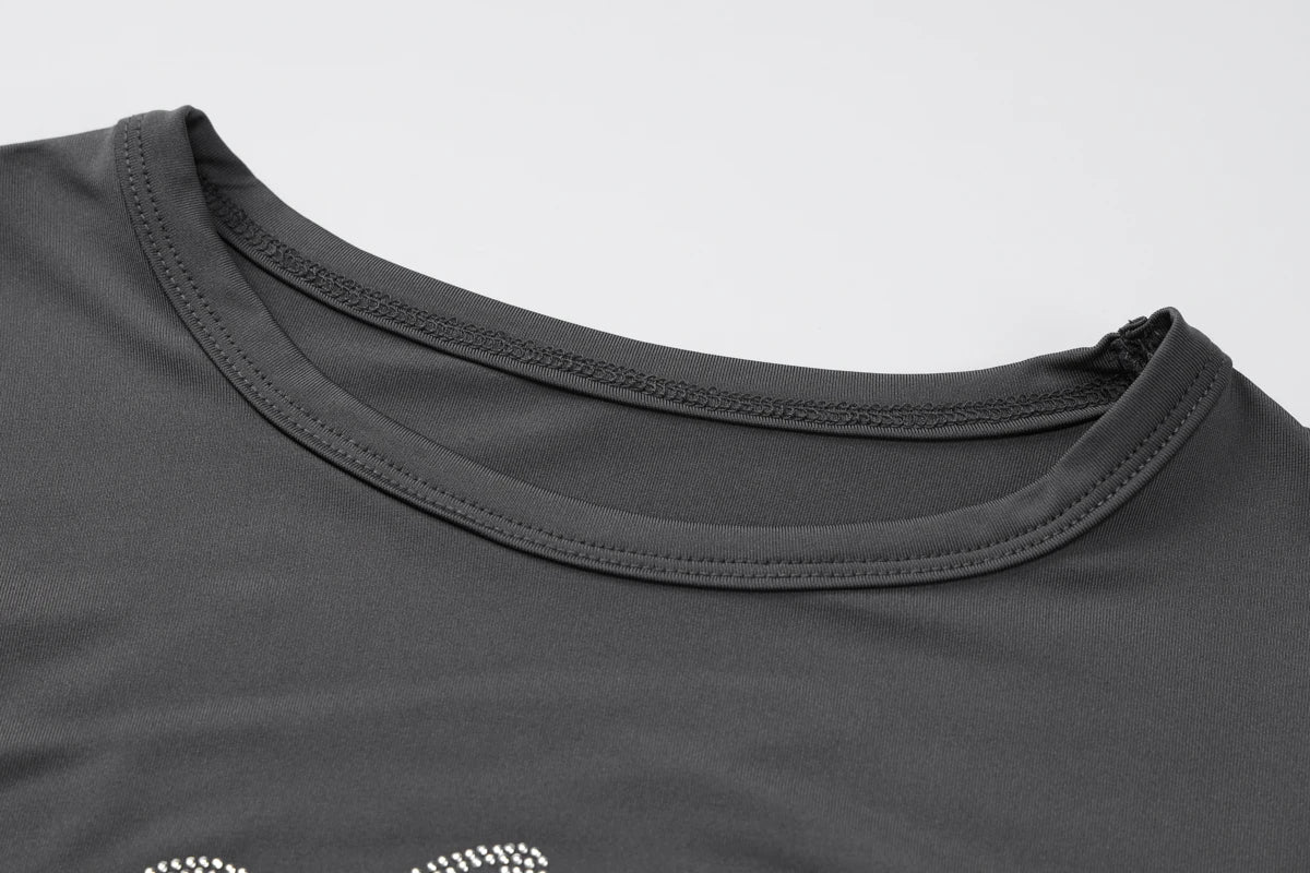 Dulzura Women’S Sexy Casual 2 Piece Pants Set Long Sleeve Letter Print Bodycon Crop Top And Flare Pants Matching Set Streetwear