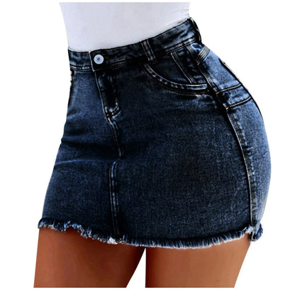 Mini Skirt Women's Wash Mini Female Short Skirts Summer Women's Sexy Denim Skirt Skirts for Women Knee Length Casual