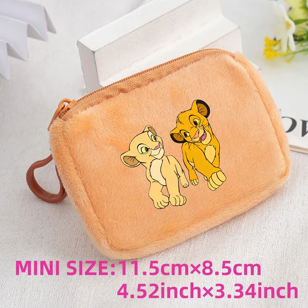 The Lion King Coin Purse Mini Coin Key Bag Money Pocket Plush Wallet Kid Cartoon Cute Moneybag Kawaii Birthday Gift Storage Bag 1pcs-026