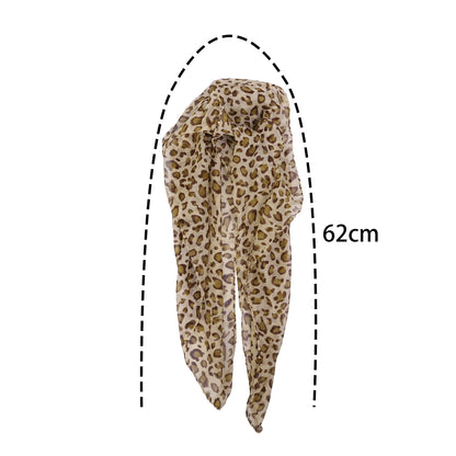 Retro Leopard Print Square Scarf for Women Satin Thin Edge Scarves Head Band Fashion Y2K Lady Hair Shawl Wrap Female Neckerchief style02