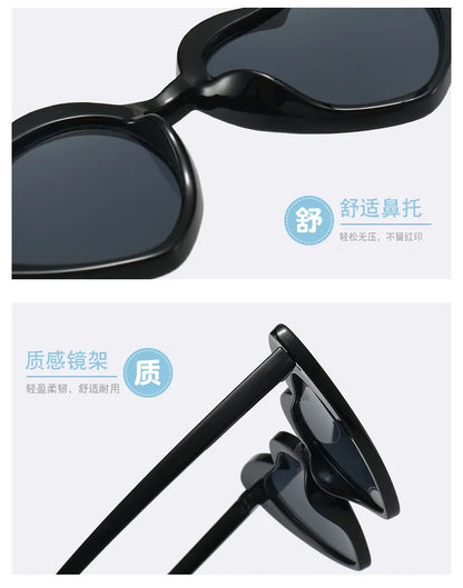 New Peach Heart Children's Frame Fashion Sunglasses Personality Boys and Girls Children's Glasses Sunglasses Outdoor Sunvisor