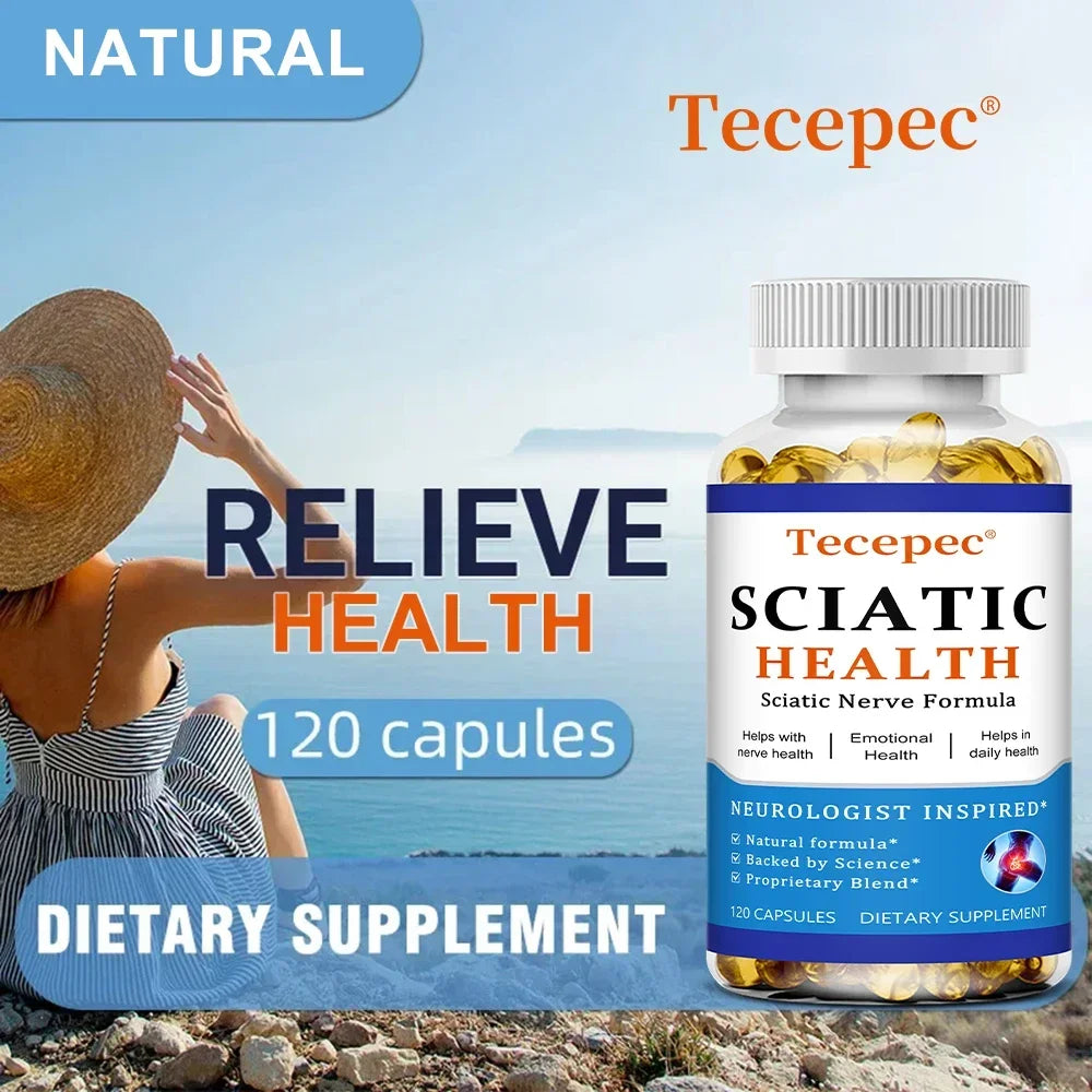Sciatic Nerve Health Support Supplement with PEA, Vitamin B Complex, Alpha Lipoic Acid for Muscles Joints Sleep Nerve Support