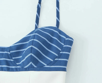 TRAFZA Sweet High Street Slim Lady Set Contrasting Colors Tops Or Belt Shorts 2025 Summer Fall Fashion Holiday Cute Shorts Set Badiee Stylez