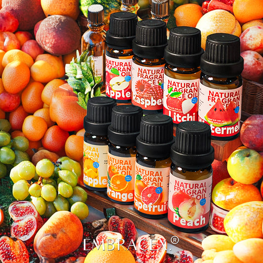 22Type Fruit Essential Oils Skincare Fragrance Oil for Diffuser Candles Making -Strawberry Lemon Mango Cherry Raspberry - Badiee Stylez