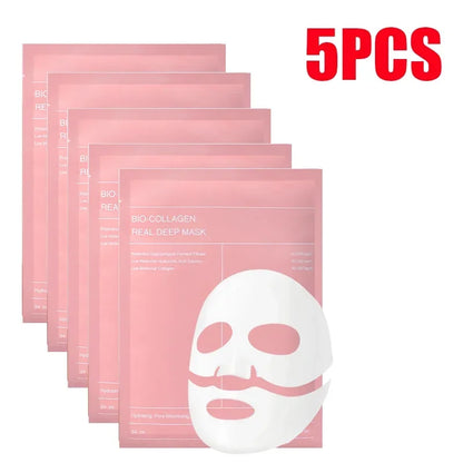 Bio-Collagen Face Mask Shrink Pore Deep Moisturizing Overnight Mask Anti-Wrinkle Hydrating Refreshing Brightening Face Skin Care Moisturizing