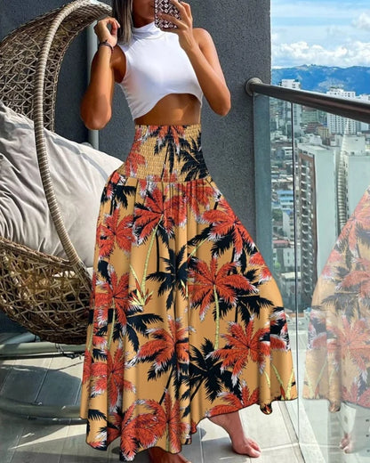 2024 Summer New Women's Leisure Loose Holiday Long Skirt Skirt Women Women's Cheap Clothing and Free Shipping Sales LOOSE