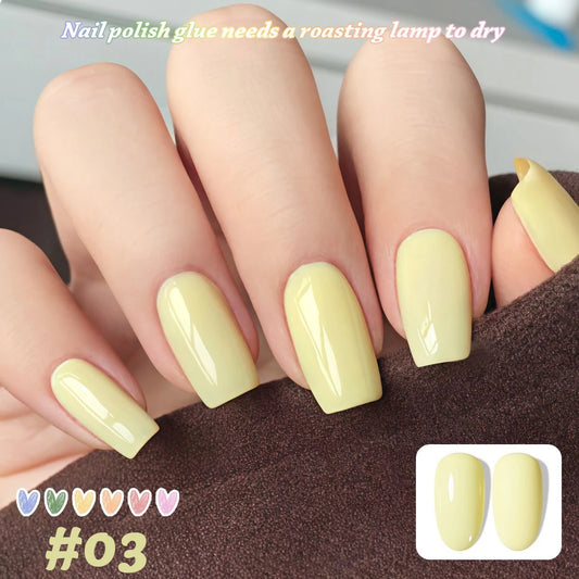 1-16pcs PSK Afternoon Sweetheart Gel Nail Polish Yellow Nails Macaron Sweetheart Color Series Whitening Nail Art Nail Supplies wuhoutianxin03