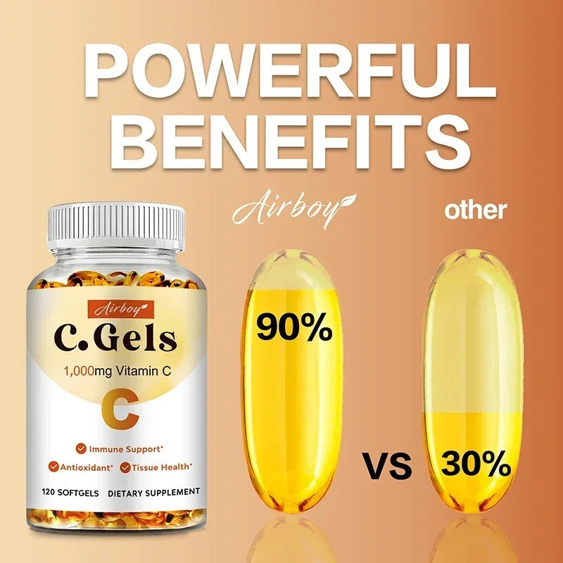 Vitamin C Softgels - Improve Immunity, Promote Nutrient Absorption, Anti-oxidation