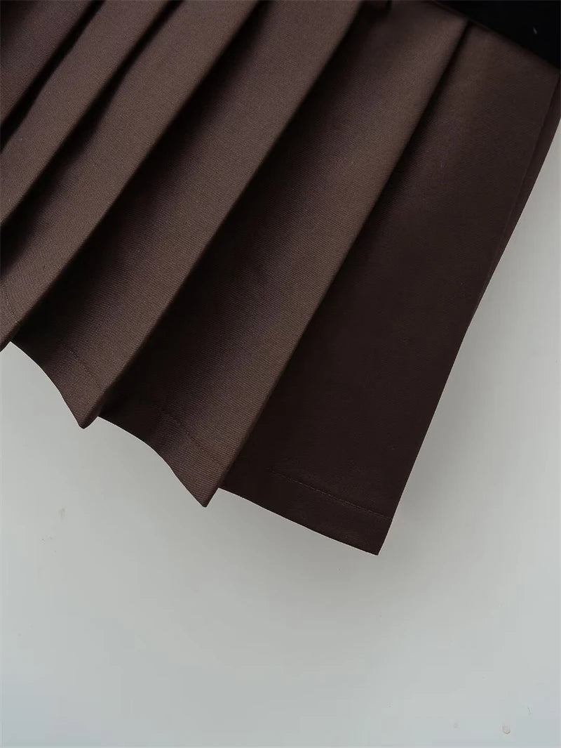 Women's Y2k A-line Pleated Skirt Vintage Plaid Mini Skirt Harajuku Korean Elegant Preppy Style Bow Skirts 2000s Clothes Summer