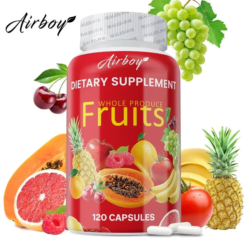 Fruit Capsules Vitamin Supplements Vegetarianism Help Boost Immunity Improve Gastrointestinal Function
