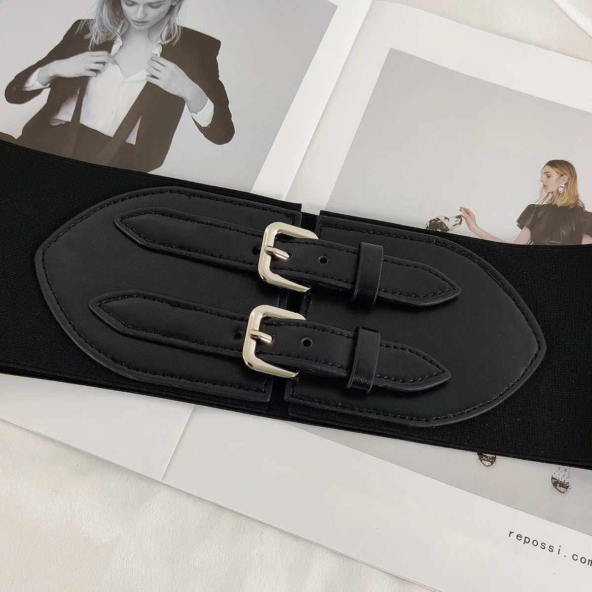 Wide Black Elastic Corset Belt Female Waist Plus Size Belts For Women High Quality Stretch Cummerbunds Big Waistband