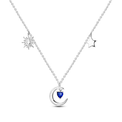 Original 925 Sterling Silver Necklace For Women Class Style Heart Shape Romantic Style High Quality Women Necklace Jewelry Gift KTN060