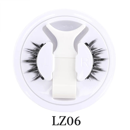 Hot Magnetic Eyelashes Set 1 Pair Reusable No Glue Needed False Eyelashes with Magnetic Tweezers Curly Faux Lashes Makeup Tool 1Pair LZ06