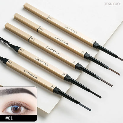 Double Head Eyebrow Pencil with Brush Waterproof Smooth 5 Colors Eye Brow Pen Tint Mascara Enhance Cosmetics Beauty Women Makeup