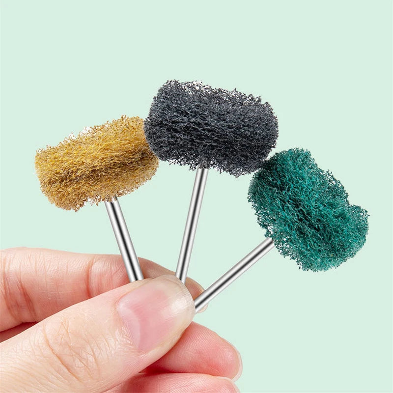 Nail Drill Bit Cleaning Brush Manicure Grinding Head Dual Brush Electric Drills Copper Wire Drill Brush Cleaner Nail Art Tools