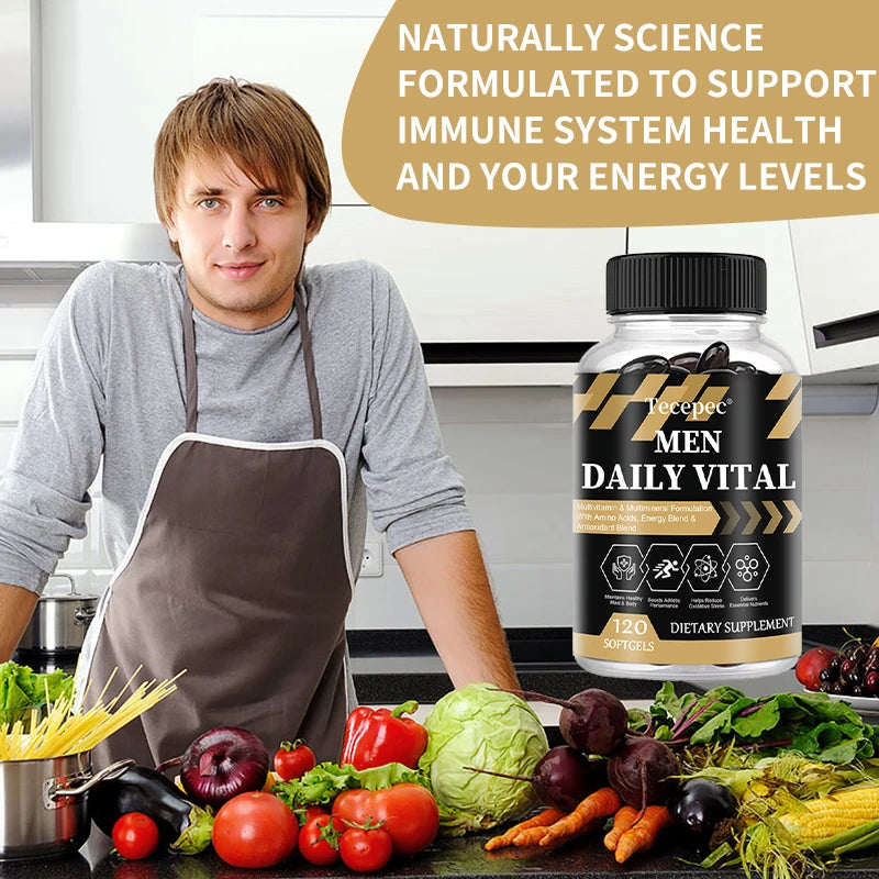 Men's Daily Fitness Advanced Formula with Vitamins, Minerals, Sports Blend, Energy and Antioxidant Blend, Nutritional Supplement