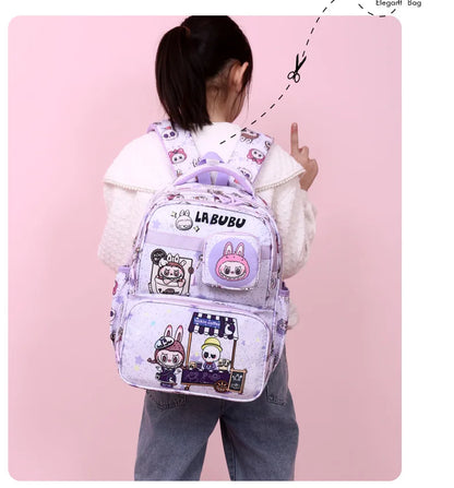 New Large Capacity Bag Children Backpack Cute Cartoon Primary School Bag Shoulder Bag New Kids Practical Portable Backpack