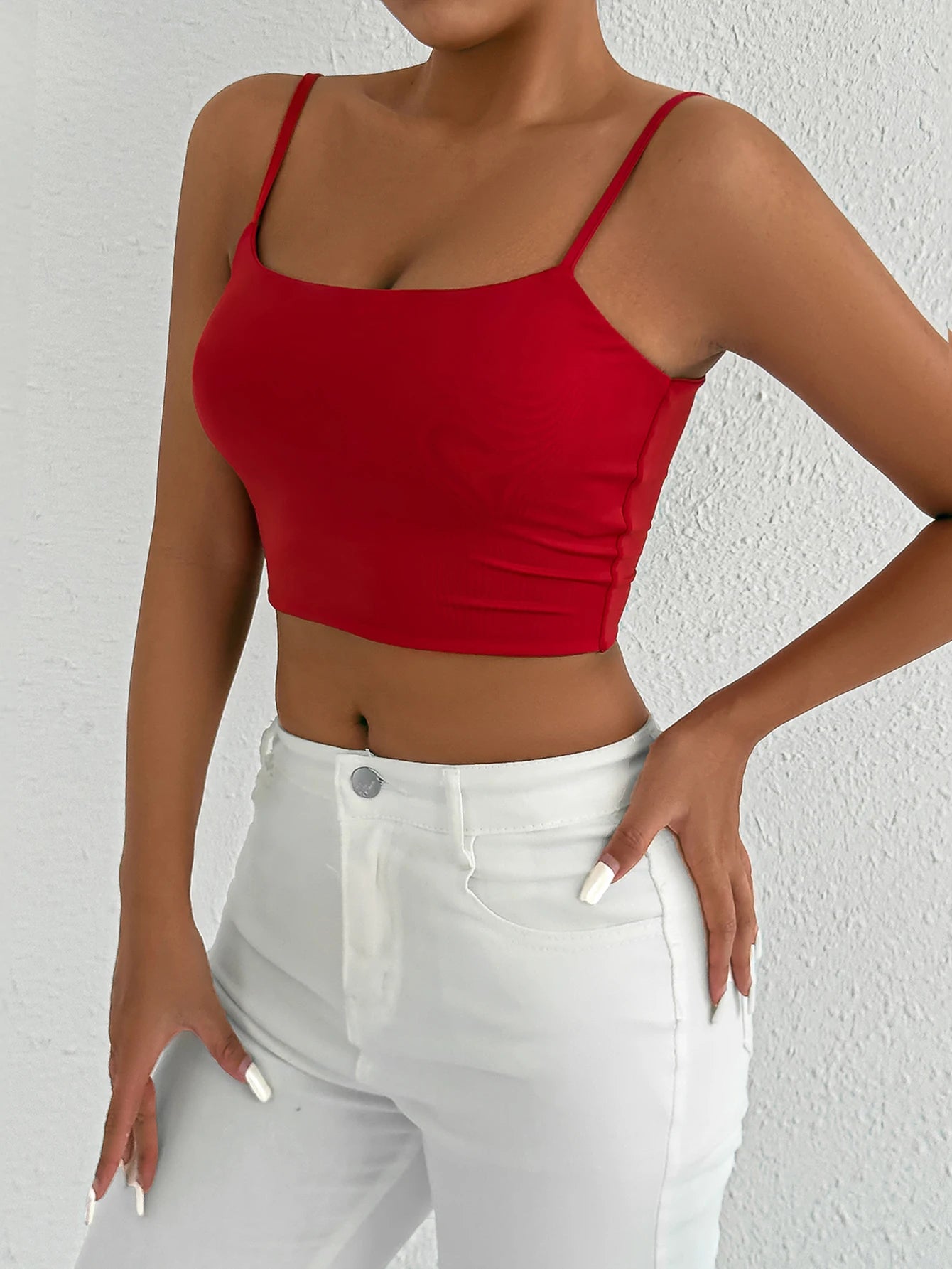 Women Sexy Backless Low Neck Camisole Nightclub Party Style Fashionable Red Tight Fitting Vest underwear Spring And Summer