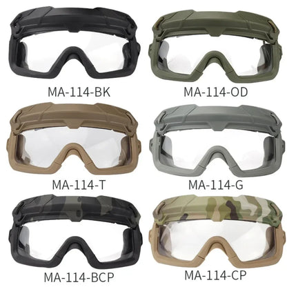 Sports Sunglasses for Men Women 2 Modes Airsoft Goggles Riding Eye Protection for Hiking Paintball Hunting Gear