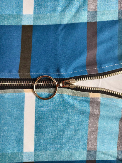 Plus Size Plaid Print T-Shirt Casual Cold Shoulder Half Zip Short Sleeve T-Shirt Women s Plus Size Clothing