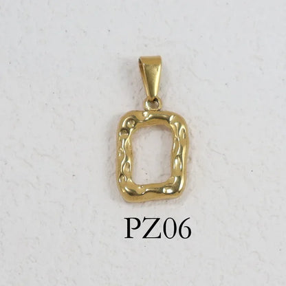 RHYSONG Geometric Stainless Steel 18K Gold Plated Snake Cross Palm Conch Mushroom Pistol Pendant For Women Diy Findings Jewelry 06-GD