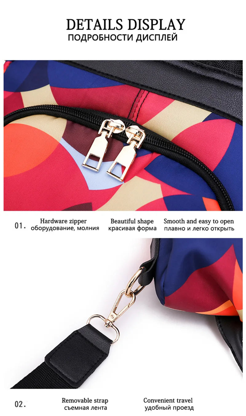 Fashion Backpack Women Oxford Cloth Shoulder Bag 2024 School Bags For Teenage Girls Light Ladies Travel Bagpack Mochila Feminina