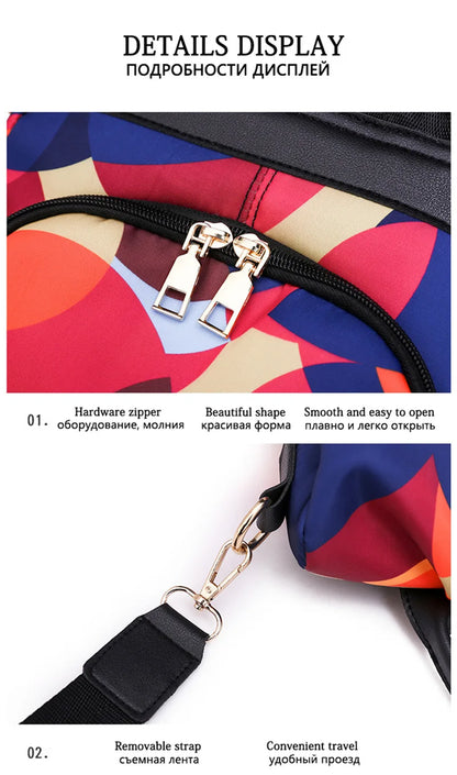 Fashion Backpack Women Oxford Cloth Shoulder Bag 2024 School Bags For Teenage Girls Light Ladies Travel Bagpack Mochila Feminina