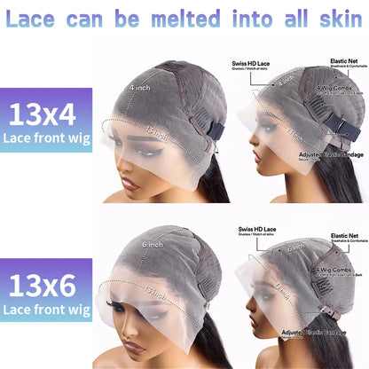 13X4 Chocolate Brown Curly Lace Front Wigs Colored 100% Human Hair Wigs Pre Plucked Deep Wave 13X6 Hd Lace Frontal Brazilian Wig Badiee Stylez