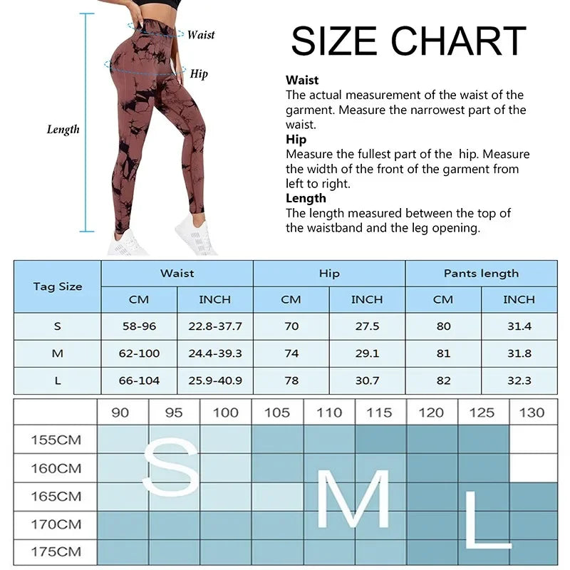 Women Tiedye Gym Leggings Seamless Mujer Push Up Booty Pants Scrunch Sports Fitness High Waist Workout Yoga Leggins Drop Ship
