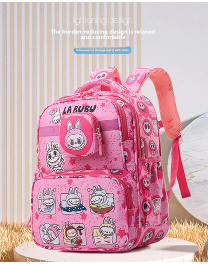 New Large Capacity Bag Children Backpack Cute Cartoon Primary School Bag Shoulder Bag New Kids Practical Portable Backpack