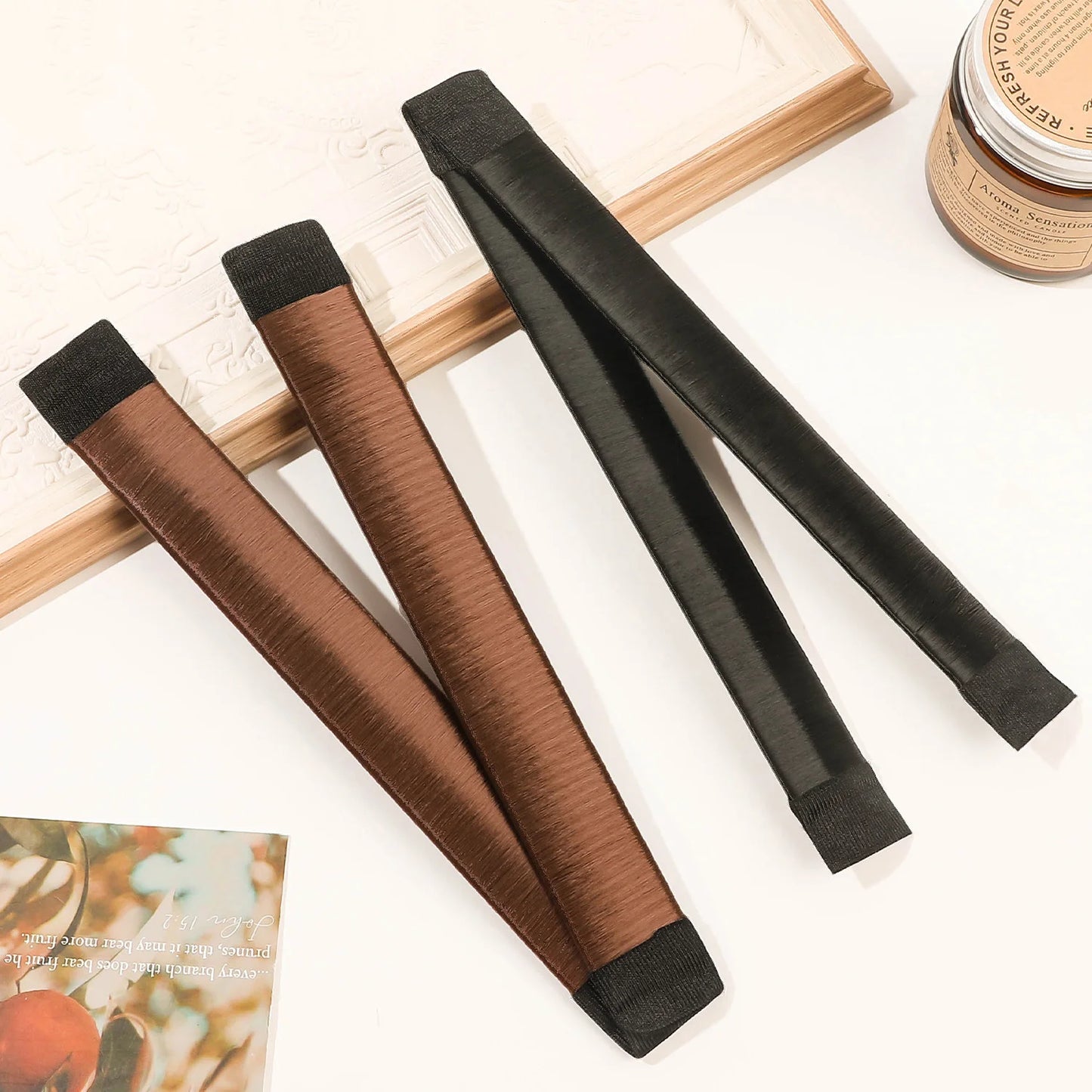 Lady Girl Hair Accessories Sweet French Dish Made Hair Band Ball Twist Magic DIY Tool Bun Maker Synthetic Donuts Bud Head Band Badiee Stylez