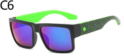 Oversized Sunglasses Men Square Driving Sun Glasses for Men 2183 Camping Hiking Fishing Shades Classic Eyewear Male UV400 C6 Without Packing