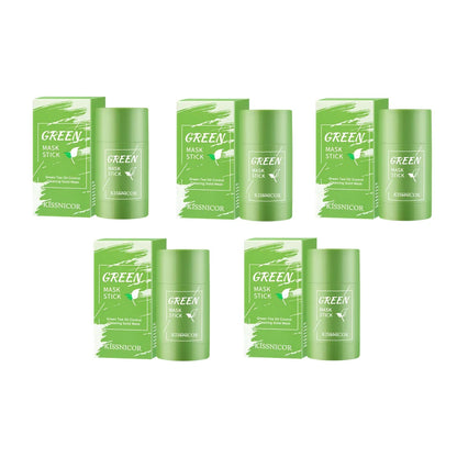 Face Clean Mask Green Tea Cleansing Stick Mask Shrink Pores Deep Blackhead Remover Facial Cleansing Moisturizing Mask Skin Care 5PCS Option 1 Milk