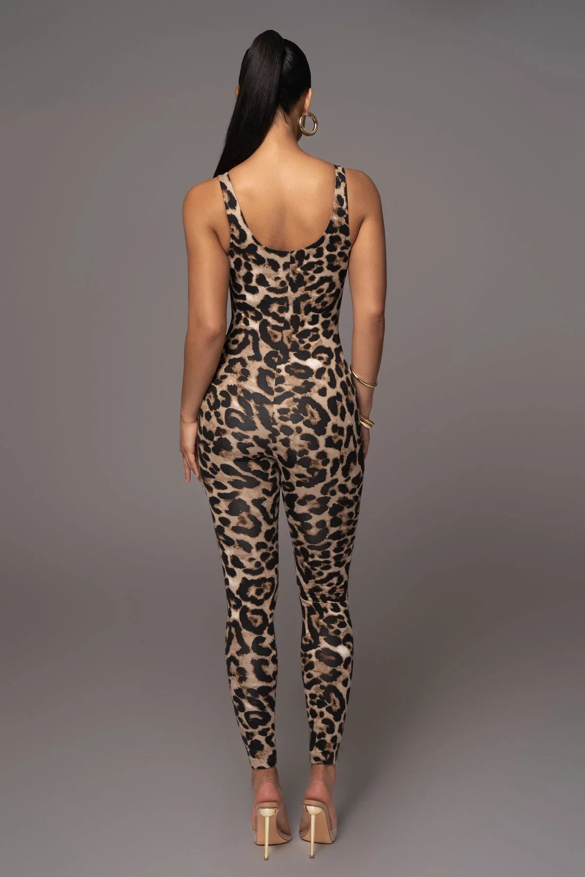 New Serpentine Leopard Print Y2k One Pieces Sleeveless Jumpsuit Fashion Clothes For Women Sexy Night Club Outfits Badiee Stylez