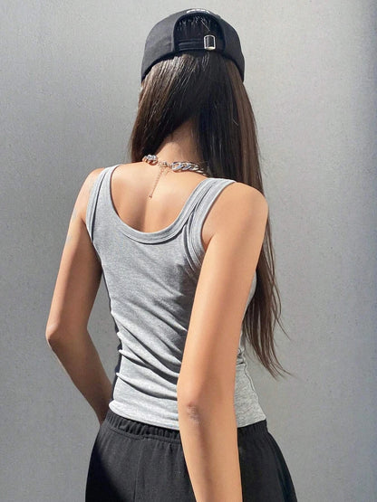 Summer Tight Tank Top Breathable And Comfy Sleeveless Ves For Women's Summer Outfits Camisole Tank Top Beauty Back Underwear