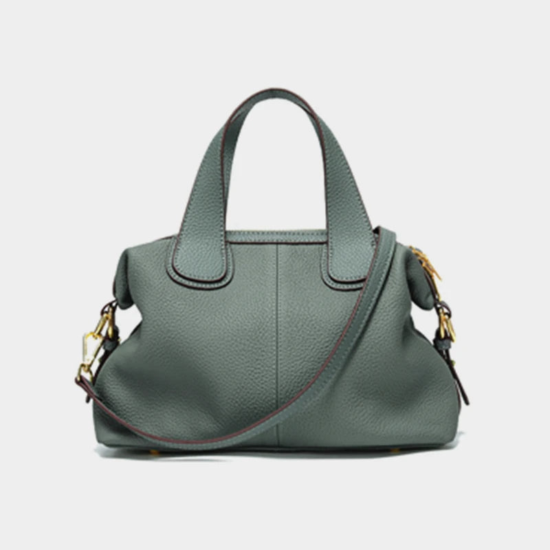 Hifashion 100% Cowhide Genuine Leather Handbags For Women 2025 Trend Designer Wide Strap Pillow Ladies Shoulder Crossbody Bags