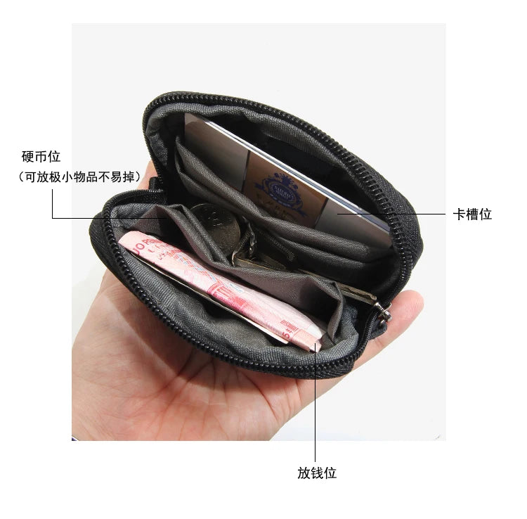 Japanese Style Casual Coin Pouch Nylon Cloth Mini Purse Waterproof Men Coin Purse Small Cute Wallet Cute Purse Clutch Bag