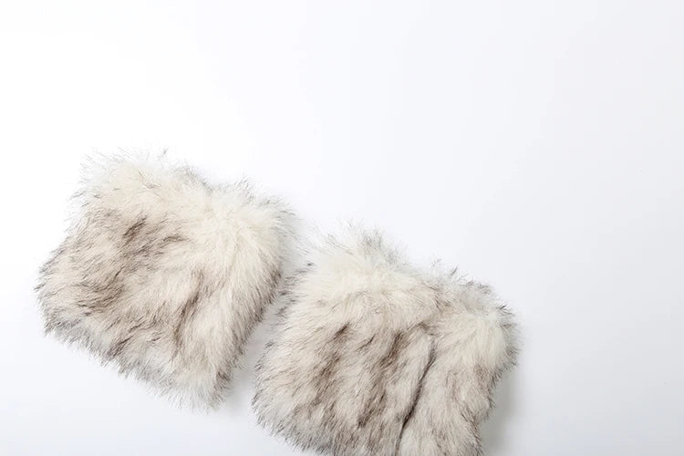 Nibber Autumn Trend Sexy Junpsuits+Furry Foot Cover Woman Low-Neck Full Sleeve Skinny Peach Hip Midnight Party Fashion Clubwear Badiee Stylez