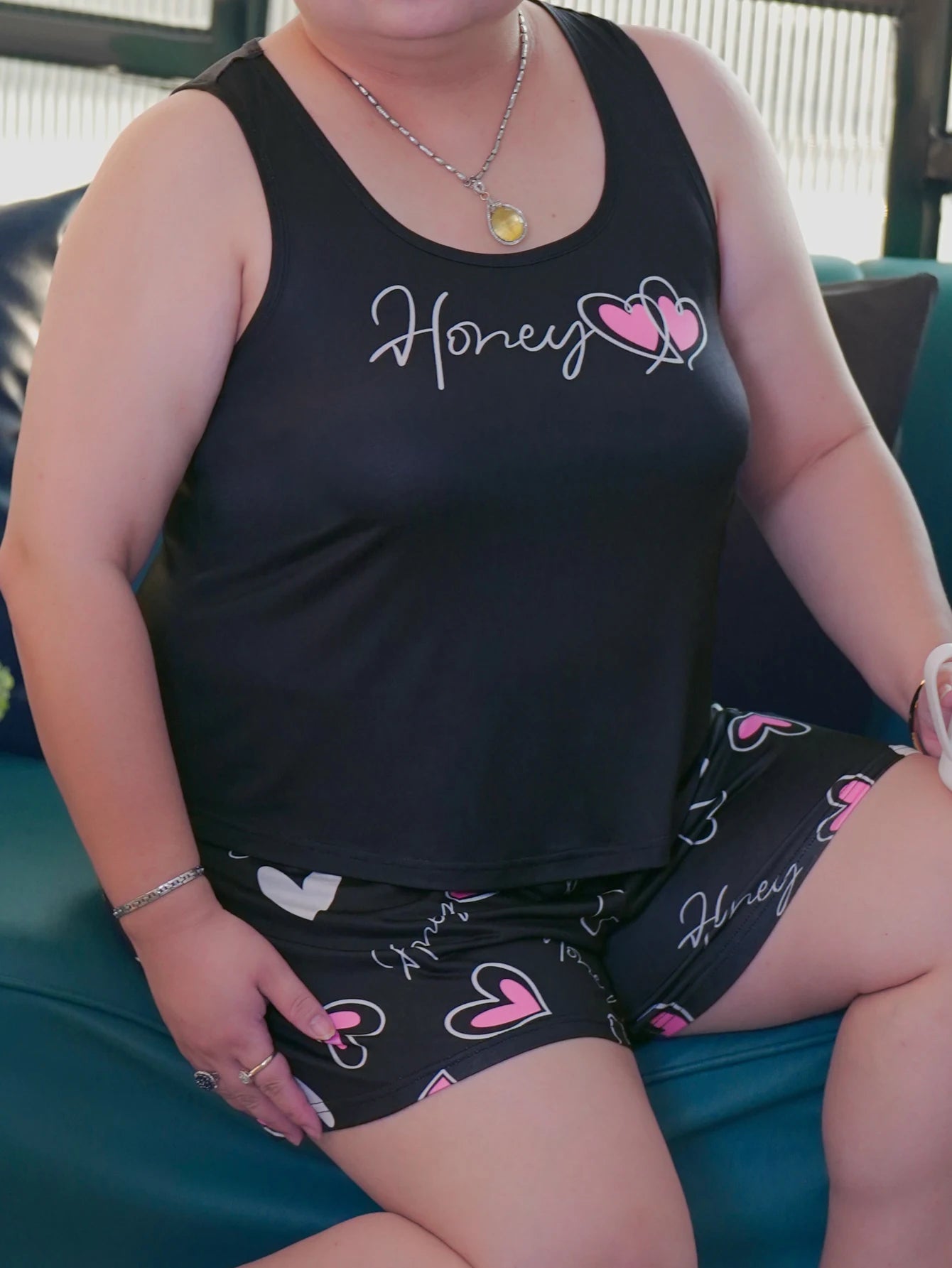 Large size pajama set for girls summer pajamas large size suspender shorts set milk silk pajama set home clothing